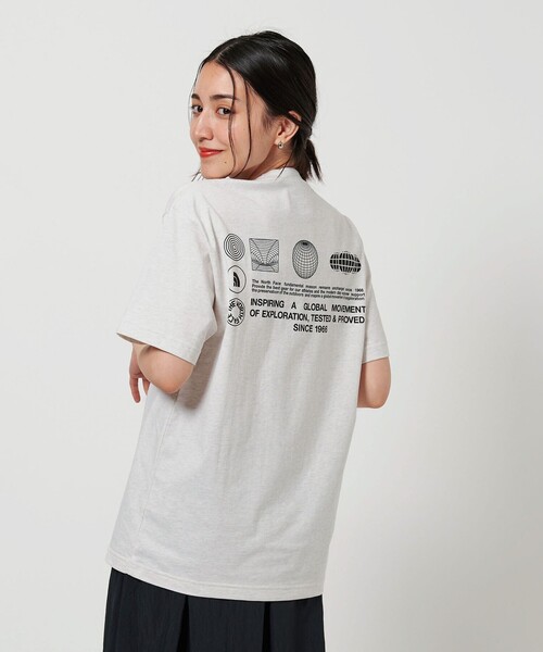 THE NORTH FACE tシャツ 「THE FACE」GLOBE GRID コットンT
