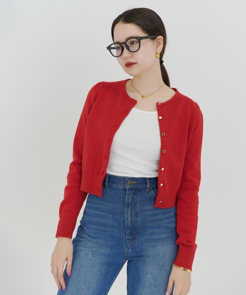 「TINA:JOJUN」 ニットカーディガン M ブラック レディース_画像3