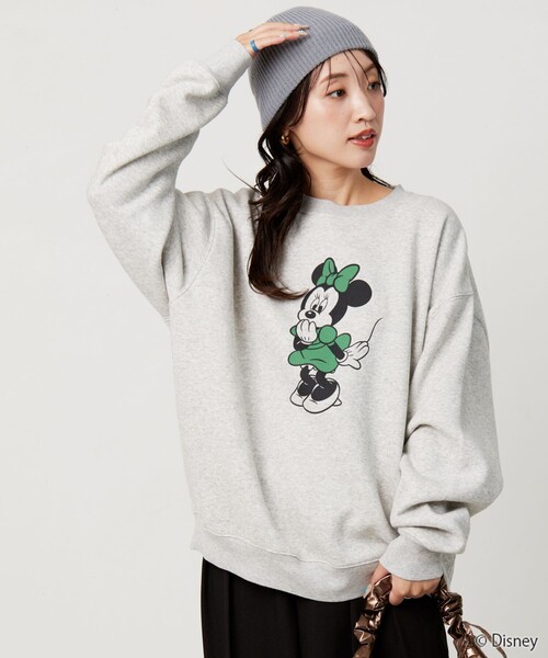 「FREAK'S STORE」 「AMERICANA」長袖カットソー フリ- グレー レディース FREAK'S STORE 「FREAK'S STORE」 「AMERICANA」長袖カットソー