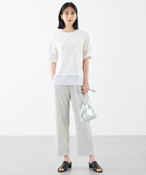 FORME　UVカットTシャツ　ホワイト　白　LADIES A/C DESIGN BY ALPHA CUBIC tシャツ 2025春夏「接触冷感・UV
