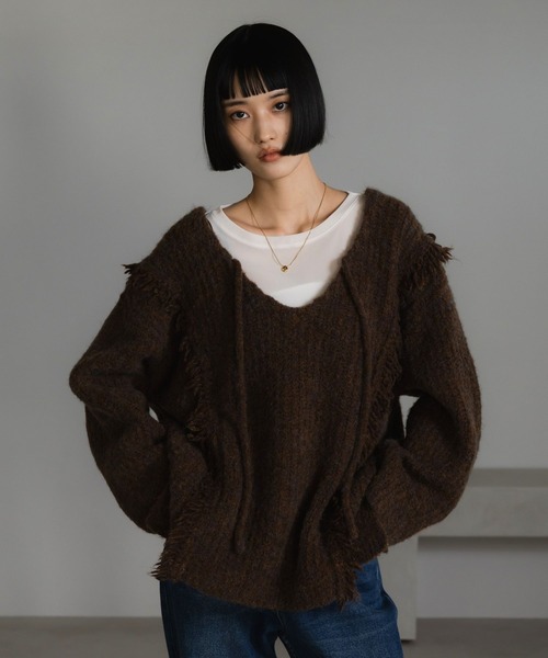 LOWRYS FARM（ローリーズファーム） ニット セーター 2WAYフリンジ