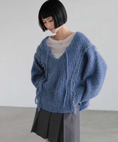 LOWRYS FARM（ローリーズファーム） ニット セーター 2WAYフリンジ