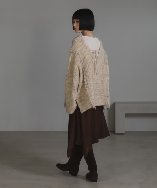 LOWRYS FARM（ローリーズファーム） ニット セーター 2WAYフリンジ