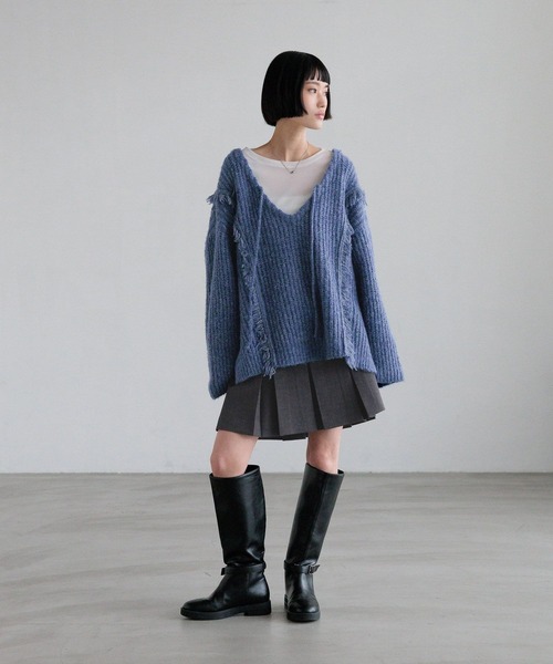 LOWRYS FARM（ローリーズファーム） ニット セーター 2WAYフリンジ