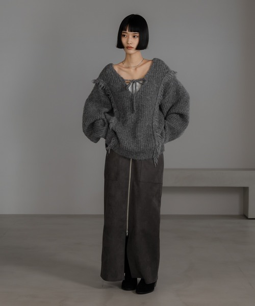 LOWRYS FARM（ローリーズファーム） ニット セーター 2WAYフリンジ