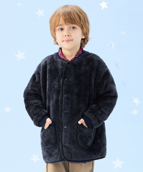 Combi mini ブルゾン アウター あったかふわふわボアブルゾン キッズ