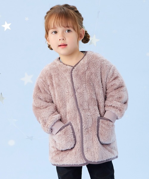 Combi mini ブルゾン アウター あったかふわふわボアブルゾン キッズ