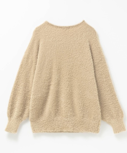 NAVY ニット セーター ふわふわ柔らかな肌さわりのフェザーヤーンV