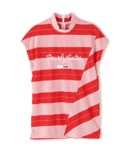 PEARLY GATES tシャツ 「PEARLY GATES」パイルボーダー フレンチ