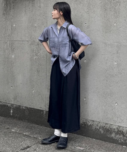 ikka（イッカ） ブラウス シャツ 「お得だ値」シア刺繍シャツタンク