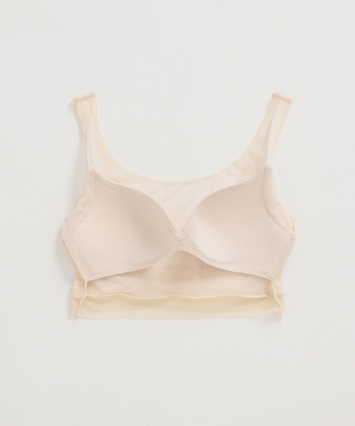 新品NOBLE ナイスナイスモーメント MESH BRA TANK ベージュ NOBLE NICENICE MOMENT/ナイスナイスモーメント MESH BRA TANK