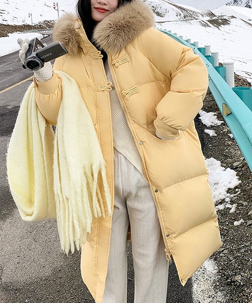 c.u.l ダウンコート ダウンジャケット ファー付き フード ロングダウン