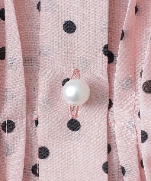 フェンディ FENDI シアー シルクシャツ ブラウス 40 長袖 ネックリボン