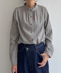 ブラウス シャツ オーガニックコットン襟フリル...の詳細画像2
