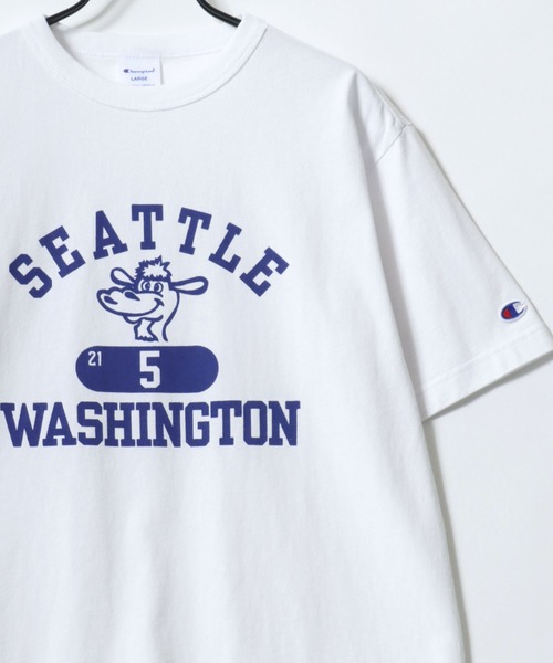 「Champion」 半袖Tシャツ L ネイビー メンズ