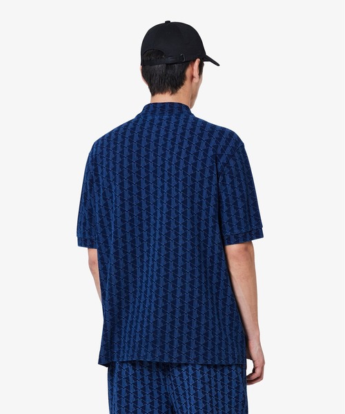 Lacoste ラコステ　インディゴ　ポロシャツ　FR3 LACOSTE（ラコステ） インディゴ ポロシャツ 配色リブニット PH004J-99