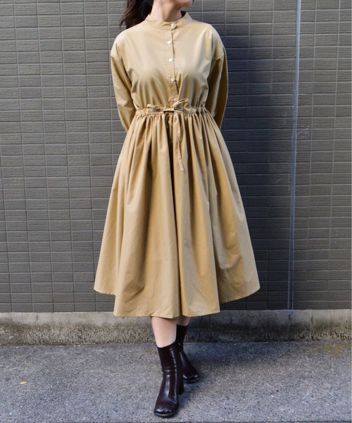 ＆soiree（アンドソワレ） シャツワンピース 「＆soiree」タック入り