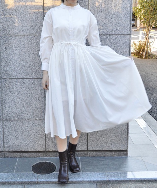 ＆soiree（アンドソワレ） シャツワンピース 「＆soiree」タック入り