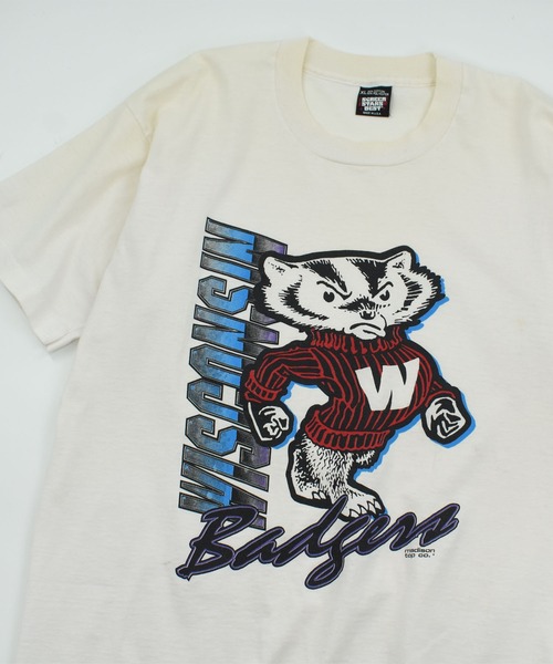 SCREEN STARS tシャツ 「USED」90's “Wisconsin” カレッジ T