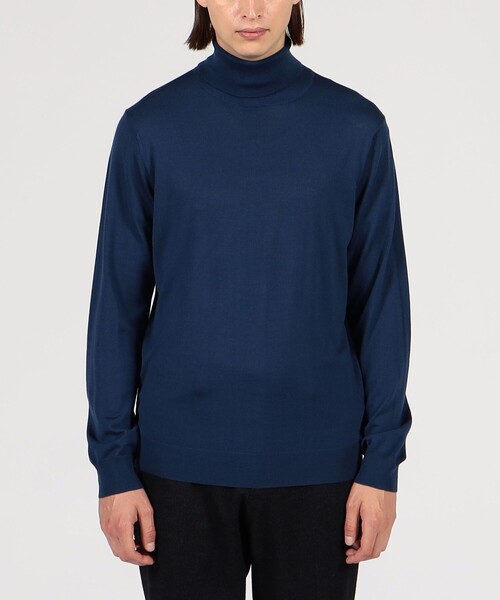 「TOMORROWLAND」 タートルネックニット X-SMALL ブルー メンズ_画像8