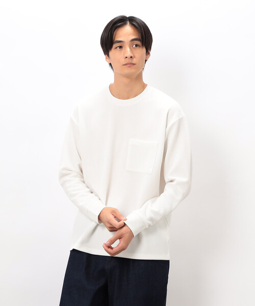 UNDERCOVER ISM シャンデリア　スカル　長袖Tシャツ　Mサイズ　白 COMME CA ISM（コムサイズム） tシャツ 膨れジャカード 長袖 Tシャツ