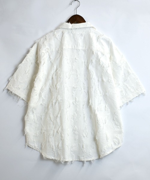 「Starting Over」 「HALHAM」7分袖シャツ X-LARGE ホワイト メンズ_画像2