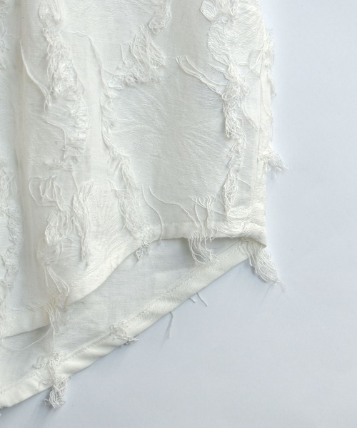 「Starting Over」 「HALHAM」7分袖シャツ X-LARGE ホワイト メンズ_画像4