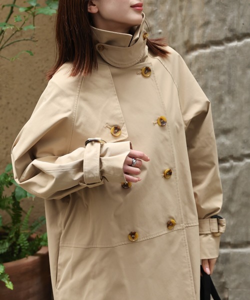 sakishimatokyo トレンチコート コート ロング丈トレンチコート/ツイル