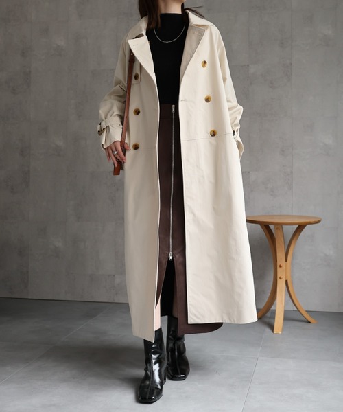 sakishimatokyo トレンチコート コート ロング丈トレンチコート/ツイル