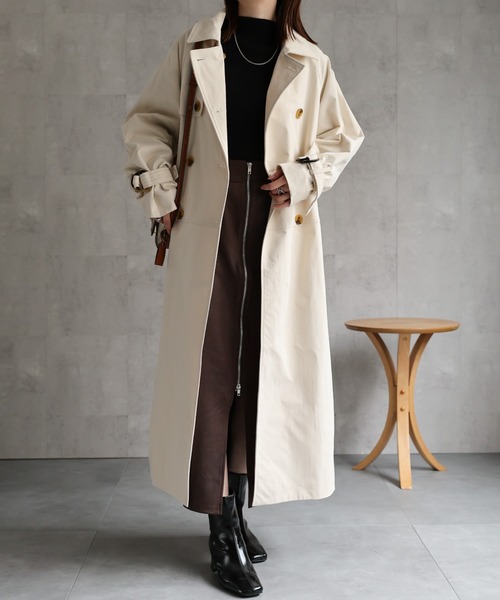 sakishimatokyo トレンチコート コート ロング丈トレンチコート/ツイル