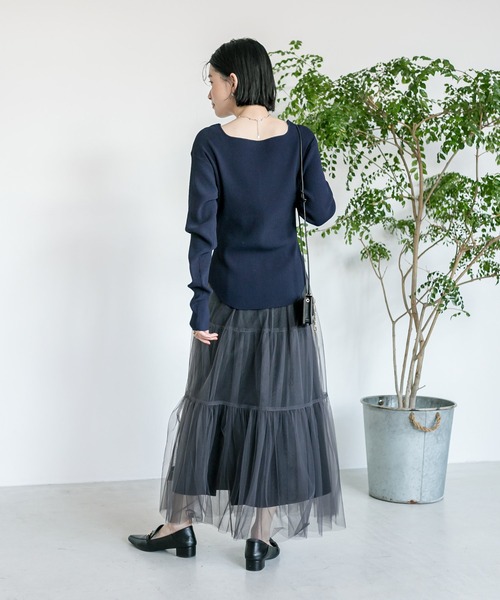 「RIVE DROITE」 長袖ニット FREE グレー レディース_画像5