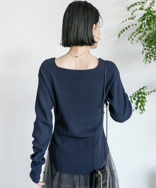 「RIVE DROITE」 長袖ニット FREE グレー レディース_画像8