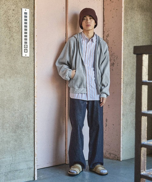 niko and…（ニコアンド） パーカー ワッフルジップパーカー メンズ