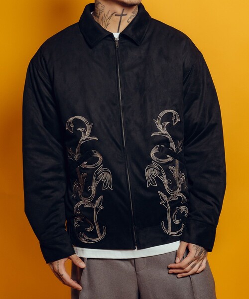 Subciety（サブサエティ） ブルゾン アウター Padded suede swing top