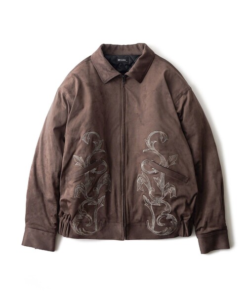 Subciety（サブサエティ） ブルゾン アウター Padded suede swing top