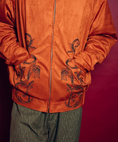 Subciety（サブサエティ） ブルゾン アウター Padded suede swing top
