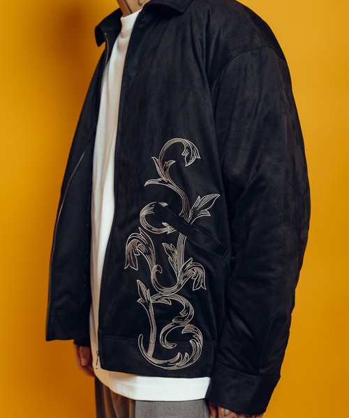 Subciety（サブサエティ） ブルゾン アウター Padded suede swing top