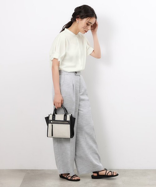 「OPAQUE.CLIP」 半袖ブラウス 38 ホワイト レディース_画像5