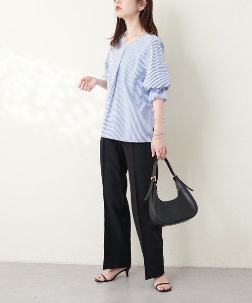「natural couture」 7分袖ブラウス FREE ラベンダー レディース_画像2