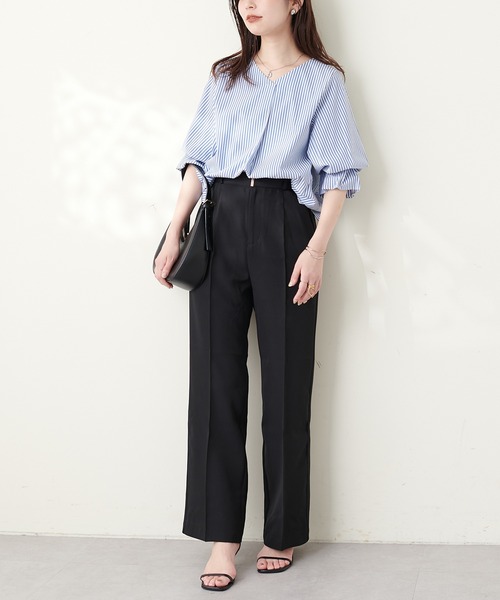 「natural couture」 7分袖ブラウス FREE ラベンダー レディース_画像4