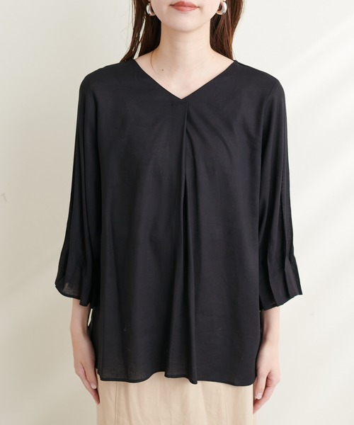 「natural couture」 7分袖ブラウス FREE ラベンダー レディース_画像7
