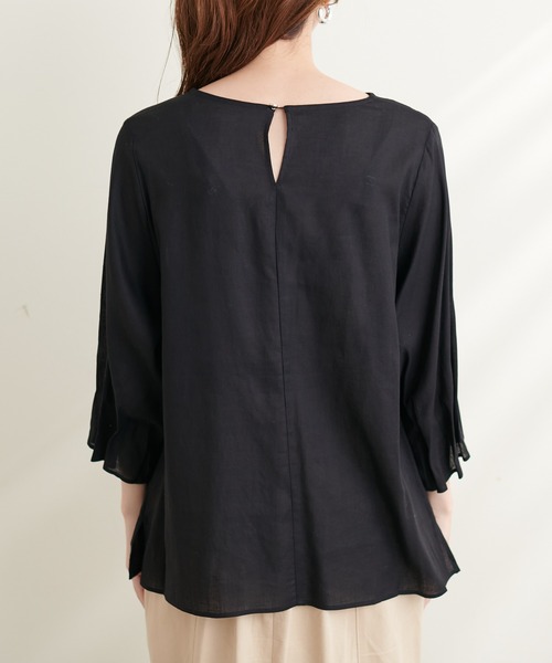 「natural couture」 7分袖ブラウス FREE ラベンダー レディース_画像9