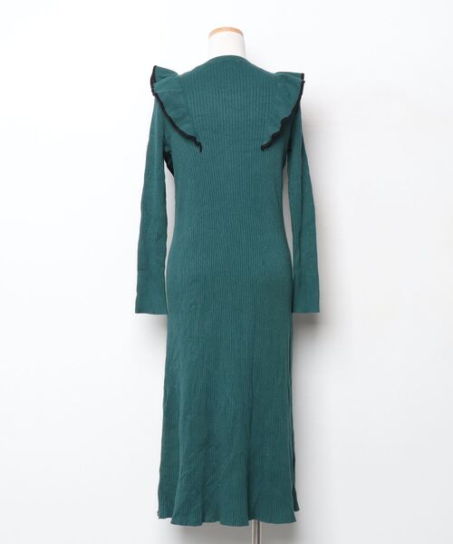 「VIS」 ニットワンピース M グリーン レディース_画像2