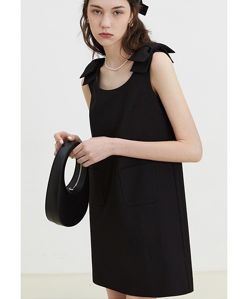 Fano Studios」 ノースリーブワンピース S ブラック レディース