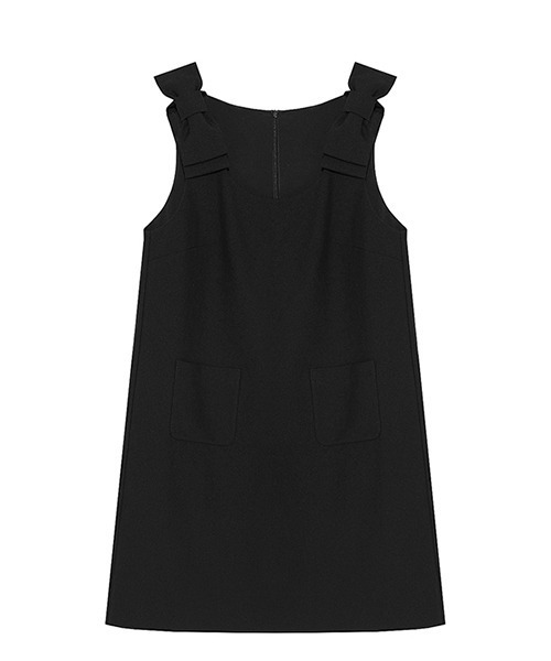 Fano Studios」 ノースリーブワンピース S ブラック レディース