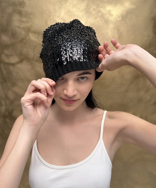 ARMANI EXCHANGE ニット帽 ニットキャップ 「A|X アルマーニ