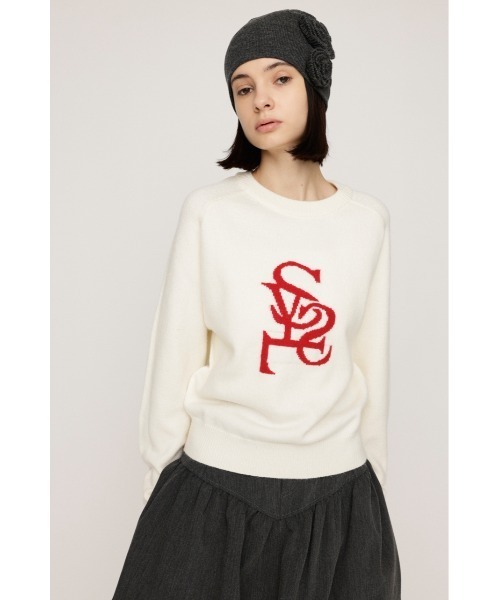 SLY（スライ） ニット セーター LOGO JQ KNIT TOPS ロゴ ジャガード