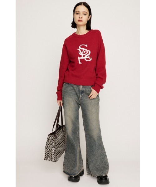 SLY（スライ） ニット セーター LOGO JQ KNIT TOPS ロゴ ジャガード