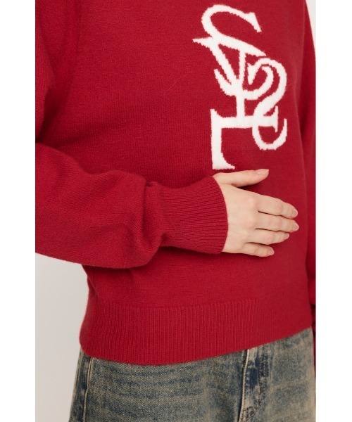 SLY（スライ） ニット セーター LOGO JQ KNIT TOPS ロゴ ジャガード