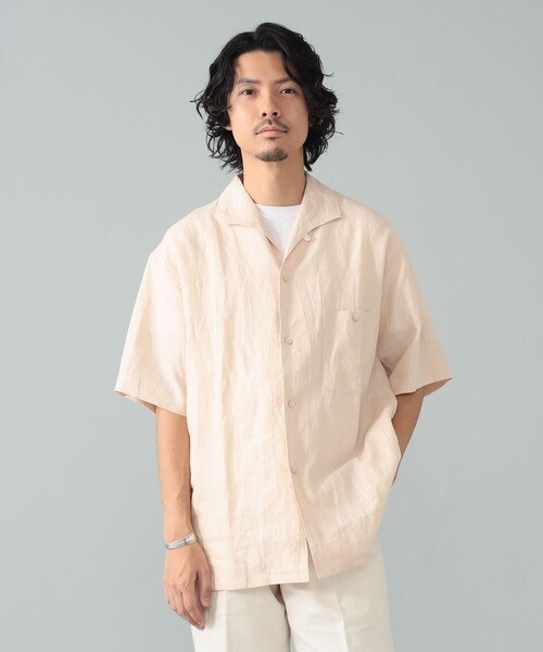 BEAMS F（ビームスF） シャツ *A VONTADE / リネン イタリアンカラー